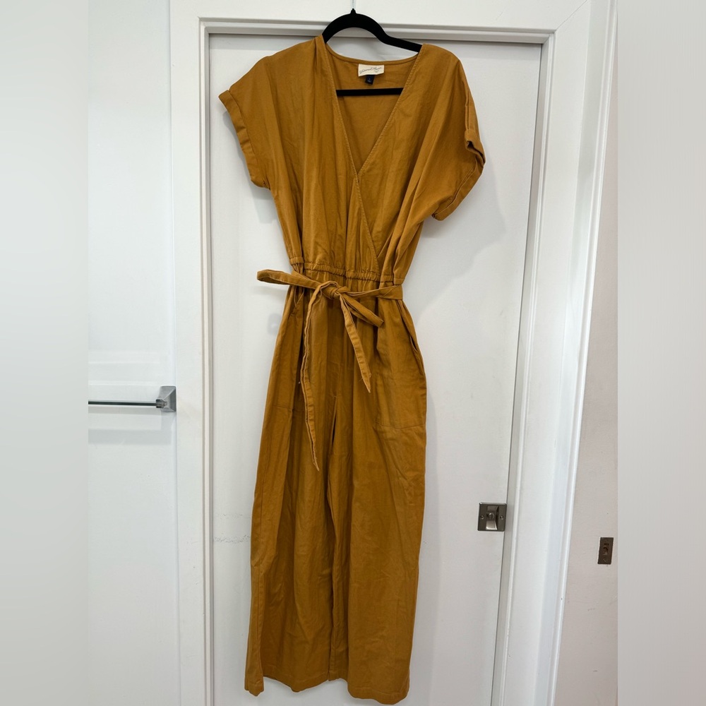 Universal Threads | Mustard colored jumpsuit with tie waist | Size L